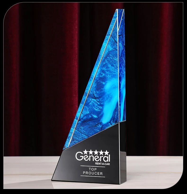 Tangle Shaped Black Base Crystal Award
