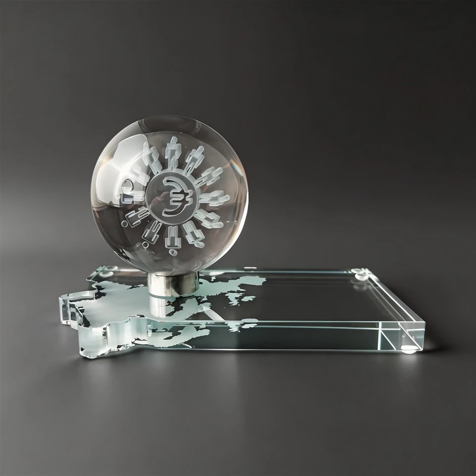 Crystal Sphere 3D Financial Recognition Award high quality