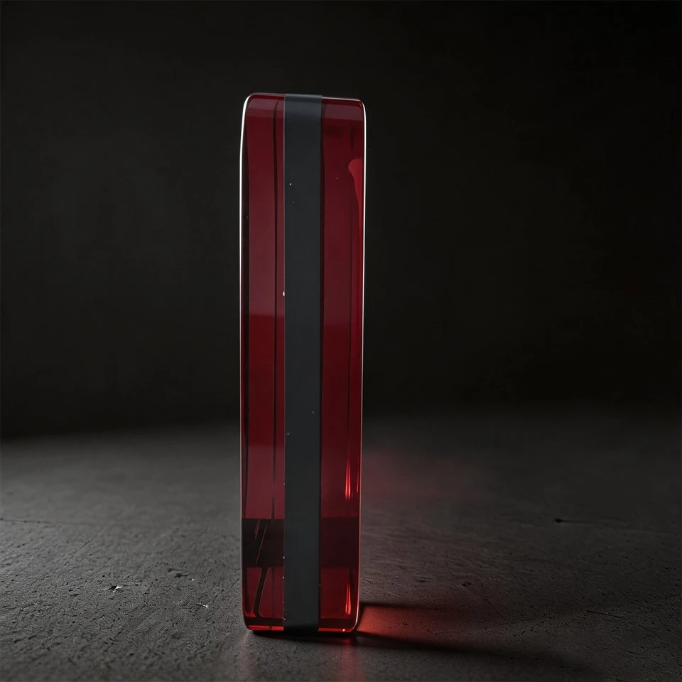 Red Square Black Edge Crystal Trophy high quality